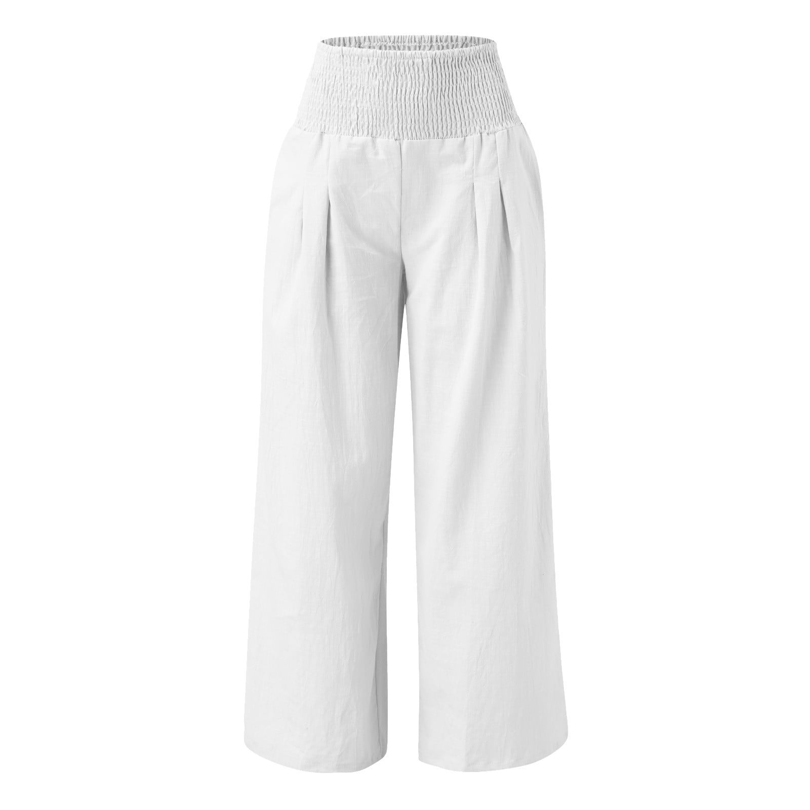 Women's Solid Color High-waist Casual Pants