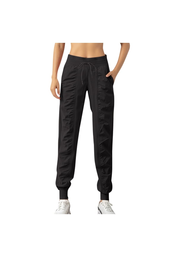 Casual Pants for Women Summer Quick Dry Sports Running Yoga Bound Leg Pants with Pocket Loose Fall Long Pants Women