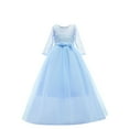 thumbnail image 1 of Casual Party Tulle Sundress for Kid Toddler Princess Dress Fashion Ball Gown for Little Girls Fluffy Fall Dresses Long Sleeve Sparkly Sequin Birthday Prom Outfit Mesh Gauze Dress（3-15 Years）, 1 of 2