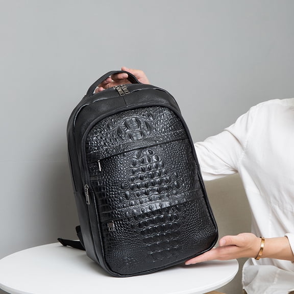 Casual Pattern Leather Men's Backpack,21inches