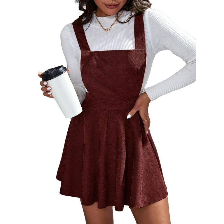 Burgundy pinafore hot sale