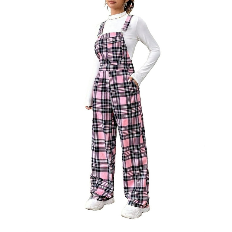 New Plaid Print Jumpsuit New Plaid Print Jumpsuit