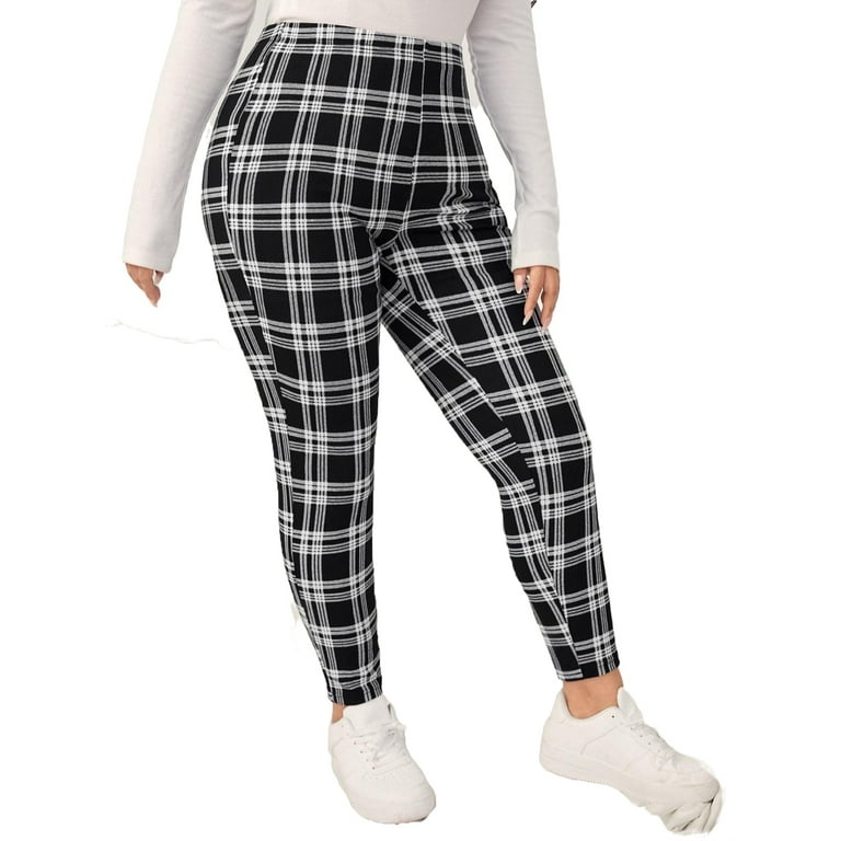 Black And White Checkerboard Pattern Leggings for Sale by