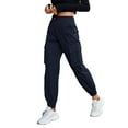 Casual Plain Cargo Pants Navy Blue Women's Pants (Women's)