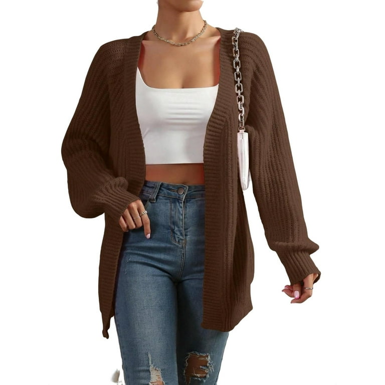 Plain Long Sleeve Cardigans Plain Long Sleeve Cardigans