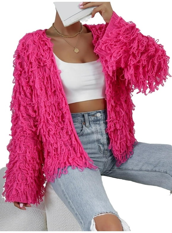 Hot Pink Cardigan Women