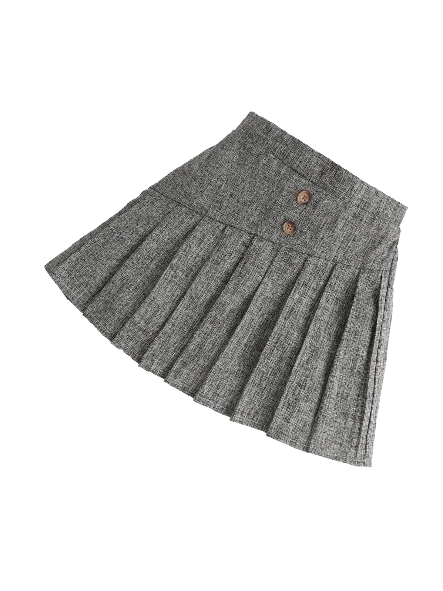 Buy Girls Grey Acid Wash Front Button Denim Mini Skirt Online at Sassafras