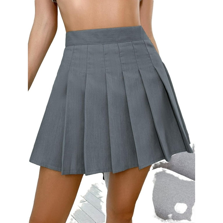 Light grey pleated skirt hotsell