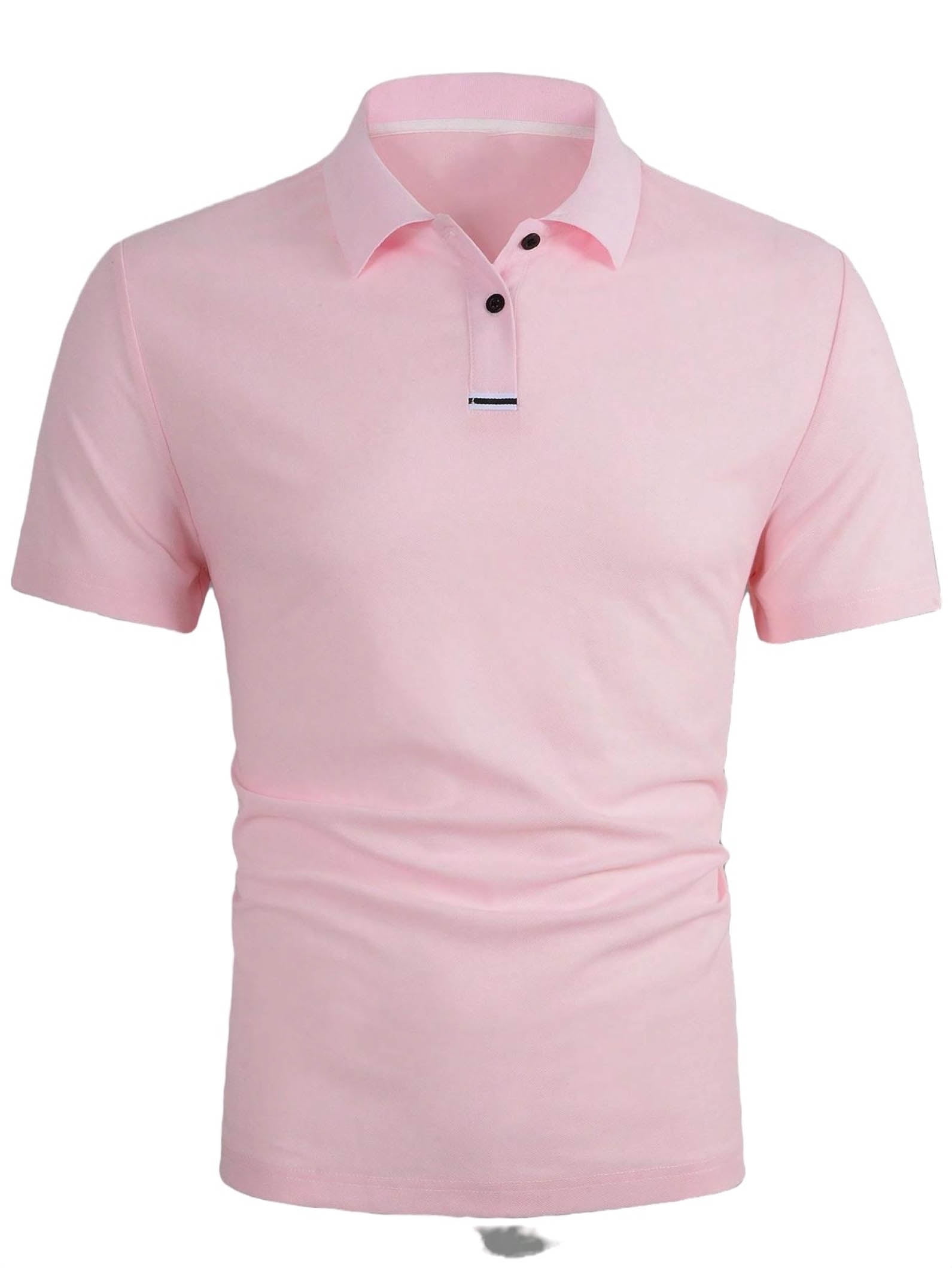 Casual Plain PoloShort Sleeve Pink Men Polo Shirts (Women's) - Walmart.com