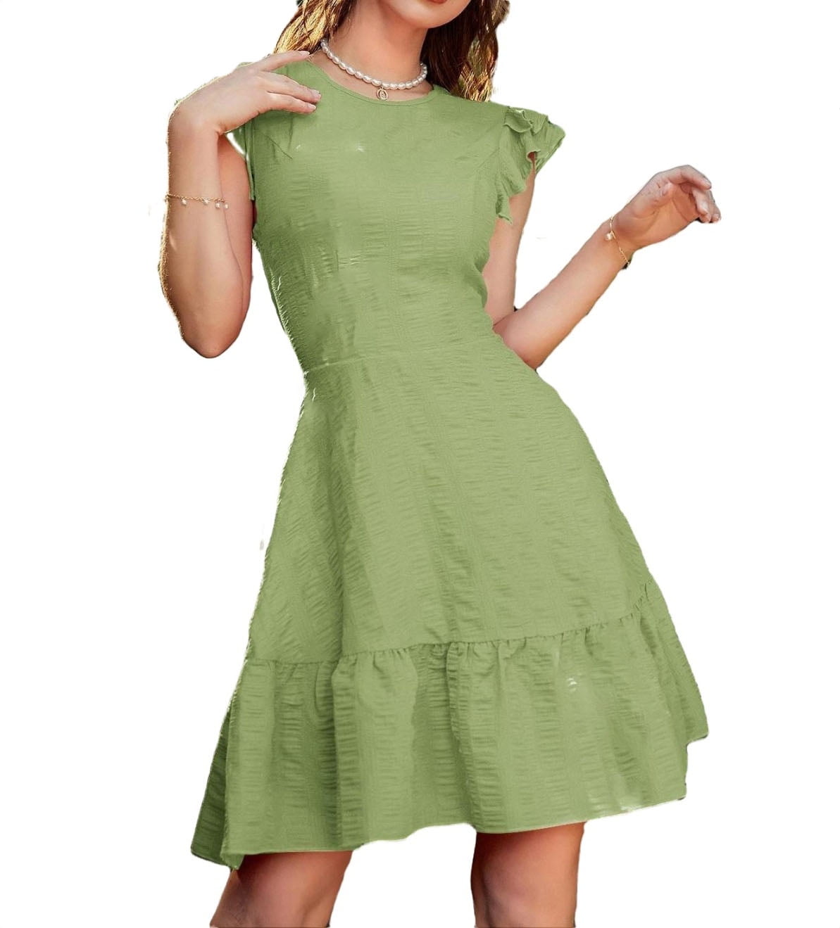 Lime green casual dress online