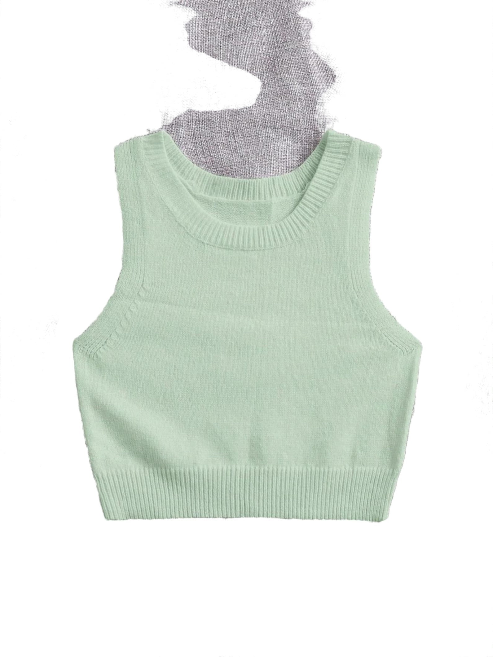 mint green vest top