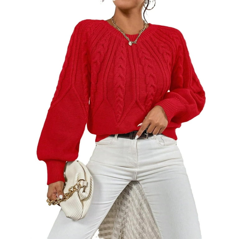 Round Neck Plain Casual Sweaters Round Neck Plain Casual Sweaters