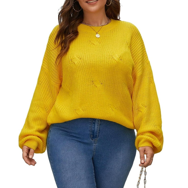 Mustard color sweater clearance walmart