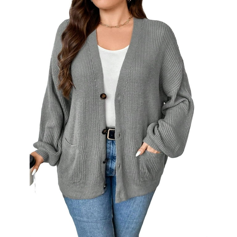 Plus size cardigans walmart deals