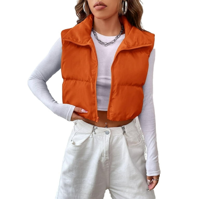 Orange winter vest hot sale