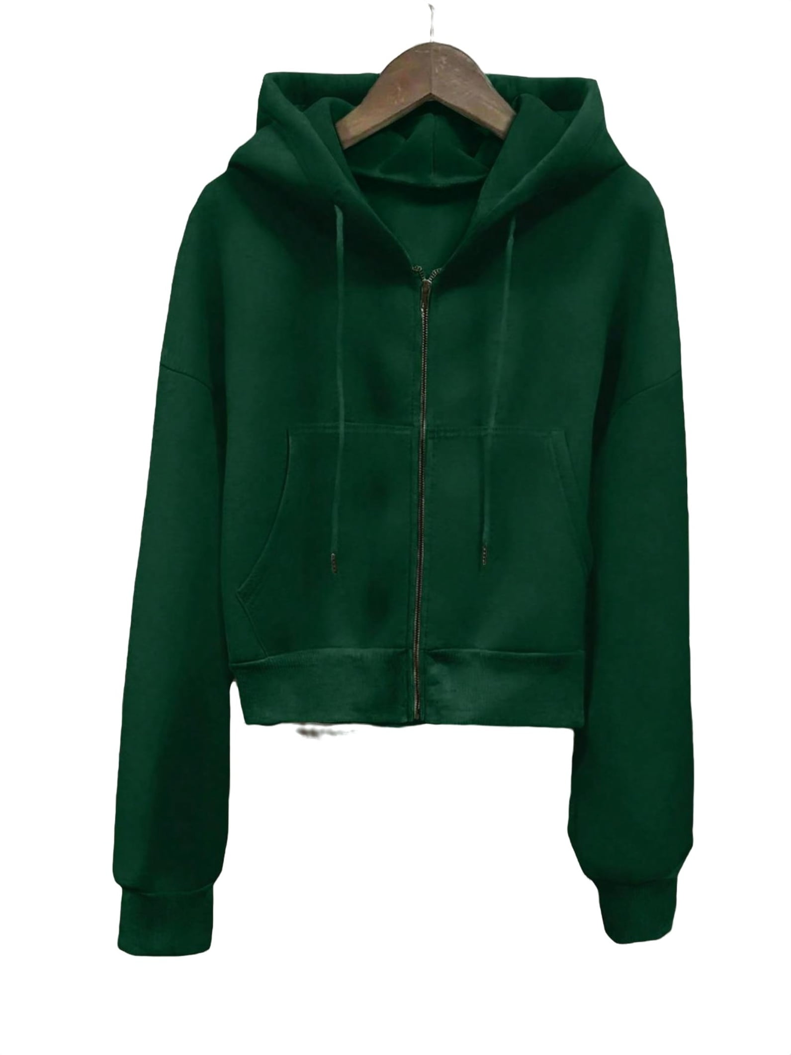 Forest green zip up hoodie womens sale