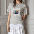 thumbnail image 1 of Print T shirt Graphic Tees Women's Plus Size Graphic T-Shirt, Vibrant Train Wreck Meme Print Top, Streetwear Tees, Black S-5XL Short Sleeve Cotton Shirts Tops, 1 of 5