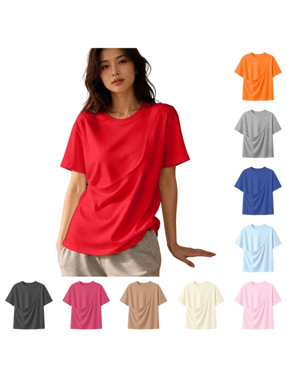Casual Pocket Short Sleeve Tee, Relaxed Fit Front Big Pocket Everyday Top For Phone Key Storage Unisex Daily Wear