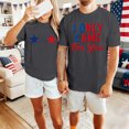 thumbnail image 1 of Casual Printed Short Sleeve Crew Neck Loose Fit Tee For And, 1 of 4