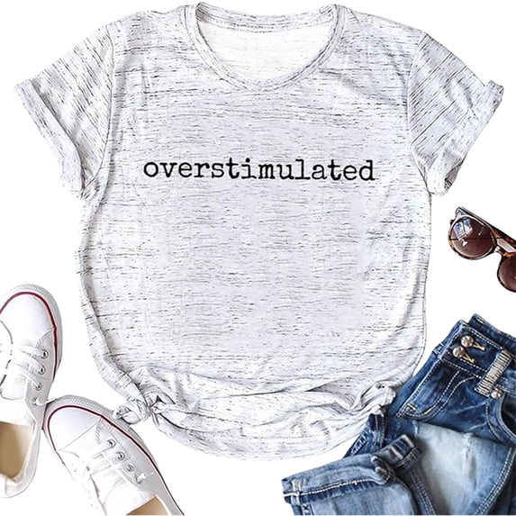 Casual Printed Short Sleeve Crewneck Top For – Lightweight Everyday T Shirt With Modern Graphic Design