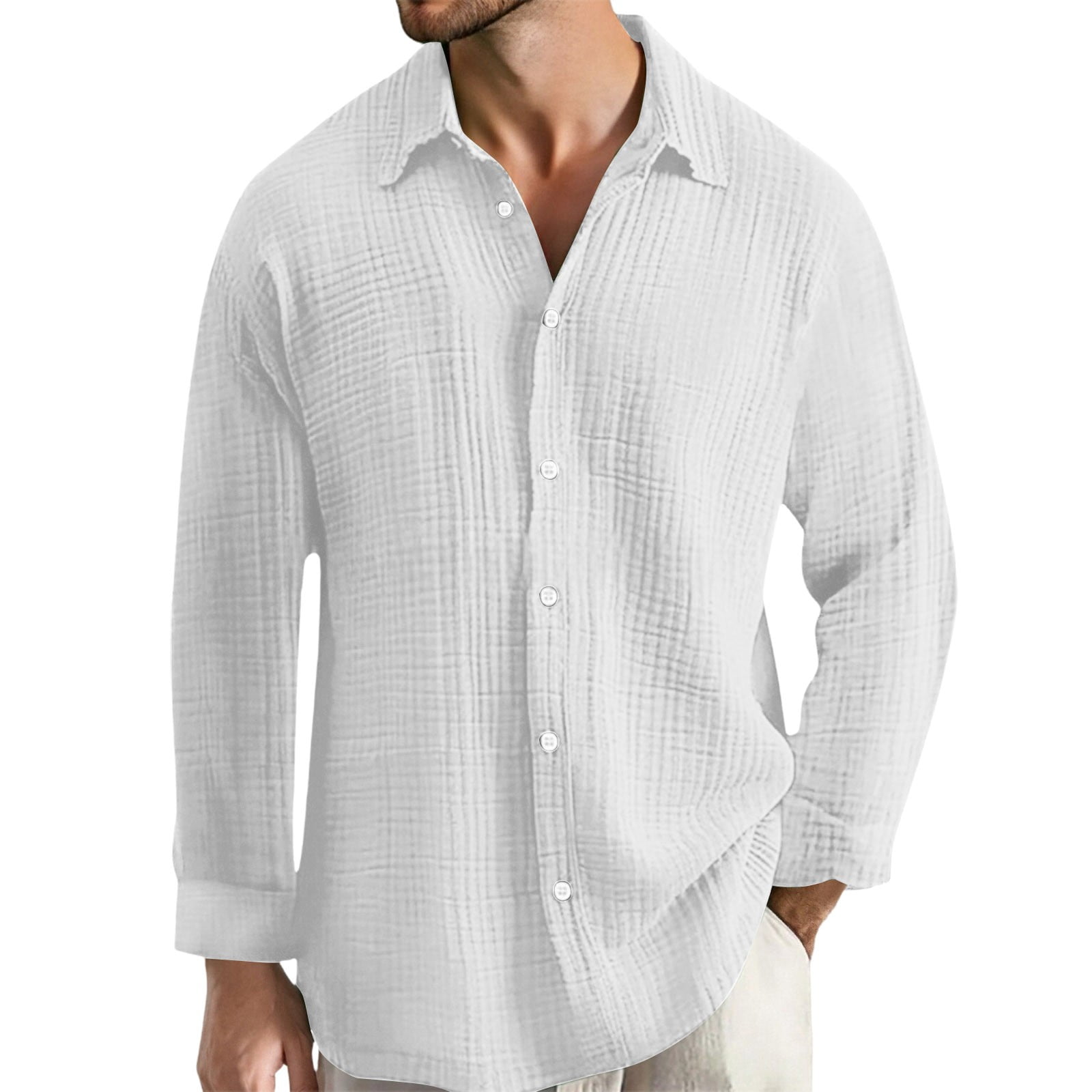 Casual Pullover for Mens Loose Fit Pleated Long Sleeve Mens Rugby Shirt ...