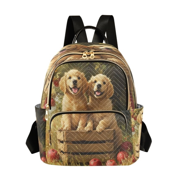 Casual Puppies Sitting on Pack Backpack for School,College and Travel, Water Resistant Bookbag,