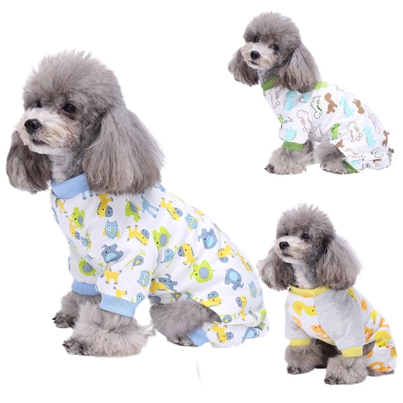 Casual Puppy Pet Dog Cat Cartoon Pajamas Pyjamas Jumpsuit Casual Cotton Clothes Romper