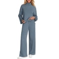 thumbnail image 1 of Casual Pure Color Set Women's Loose Long Sleeve Long Pants Two-Piece Set Comfortable Drawstring Tracksuits Set Women Roupas Feminina Conjuntos, 1 of 4