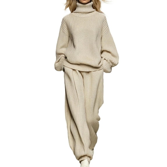 Casual Pure Color Set Women's Loose Long Sleeve Long Pants Two-Piece Set Comfortable Drawstring Tracksuits Set Women Roupas Feminina Conjuntos