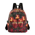 thumbnail image 1 of Casual Red Candles with Roses Hearts Backpack for School,College and Travel, Water Resistant Bookbag,, 1 of 7