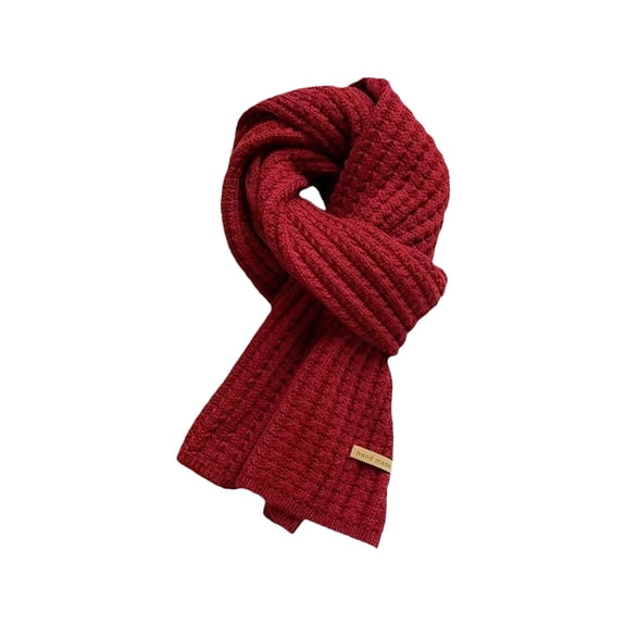 Casual Scarf Breathable Knitted Wool Neckerchief Perfect Neck Warmer For Daily Wear Outdoor Activities
