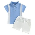 thumbnail image 1 of Casual Sets for Boys Boys Summer Polo Shirt & Shorts set Summer Two Piece Outfits Tracksuit Casual Athletic Sports Matching Brothers Outfits Boys Summer, 1 of 7