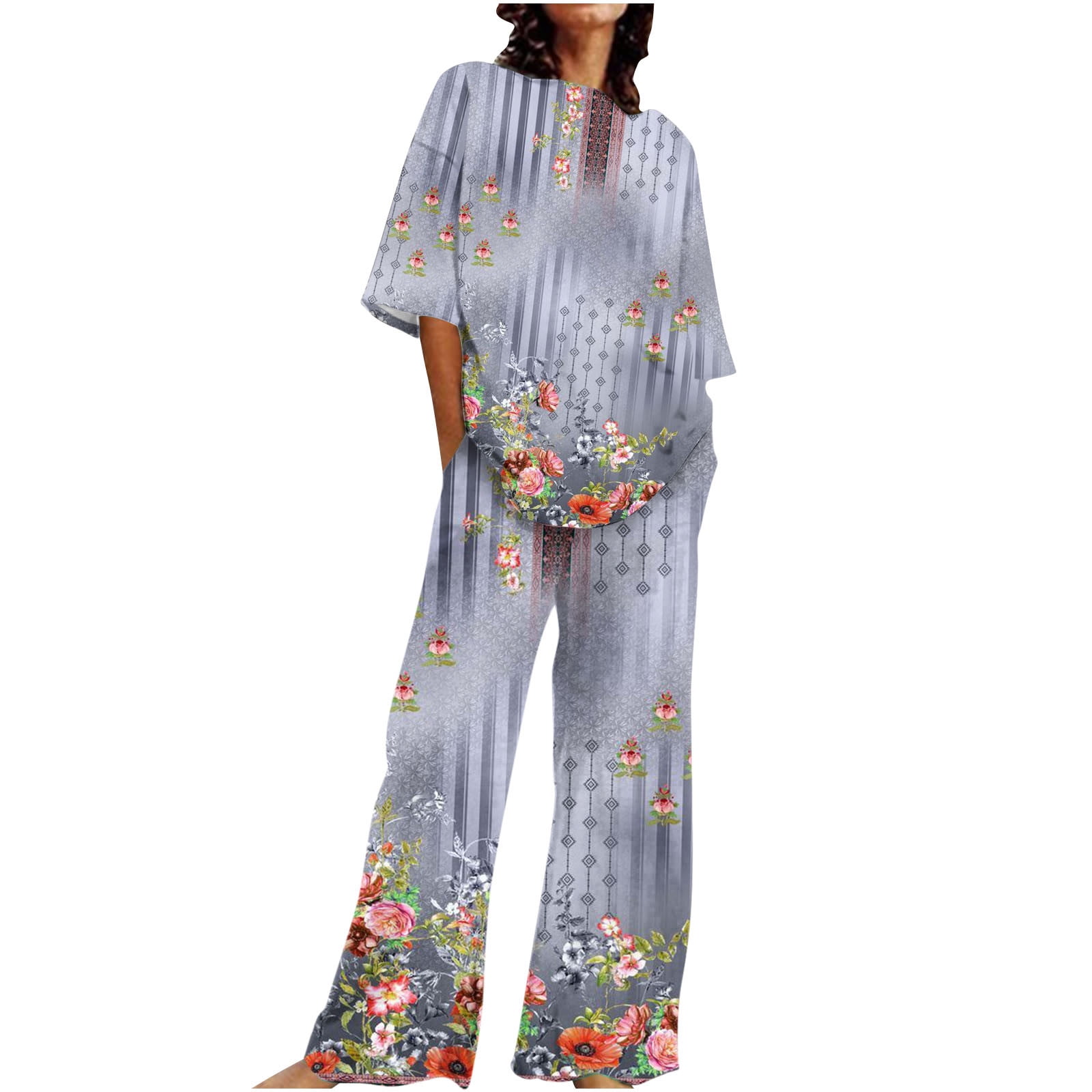 Casual Sets for Women 2 Piece Cotton Lounge Sets for Women Womens Two