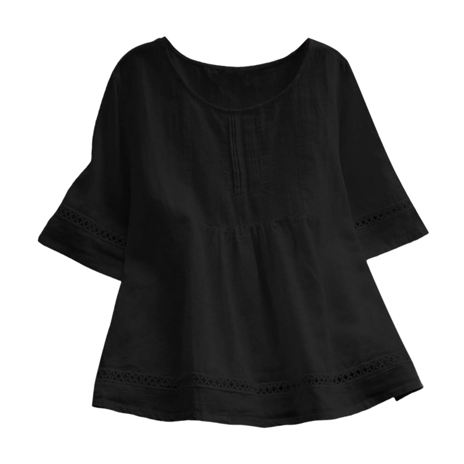 Round Neck Half Sleeve Plain T-Shirt - Maroon - Women