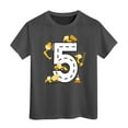 thumbnail image 1 of Casual Shirts for Boys Short Sleeve Top Trendy Cartoon Car Truck Excavator Shirt Graduation Gifts for Son Tops Toddler Baby Boy Clothes 8-9 Years Grey, 1 of 4