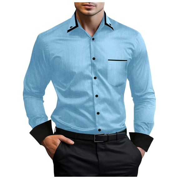 Casual Shirts for Men Long Sleeve Button Down Casual Work Shirt Casual Button Down Shirts Dress Shirt Dress Shirts for Men Slim Fit Mens Dress Shirts Summer Fall Beach Wedding Shirt
