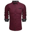thumbnail image 1 of Casual Shirts for Men Long Sleeve Shirts for Men, Slim-Fit Mens Long Sleeve Button Down Shirts Dress Shirts for Men Slim Fit Mens Dress Shirts Vacation Wedding Shirts, 1 of 3