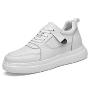 Casual Shoes for Men,Elevator Shoes Height Lift Higher Shoes Casual Elevator Shoes Non Breathable Elevator Trainers Lace Up Shoes,Canvas Court SneakersSize8