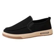 Casual Shoes for Men,Summer Men's Lazy Linen Casual Shoes Korean Students With Board Shoes Men,Canvas Court SneakersSize8