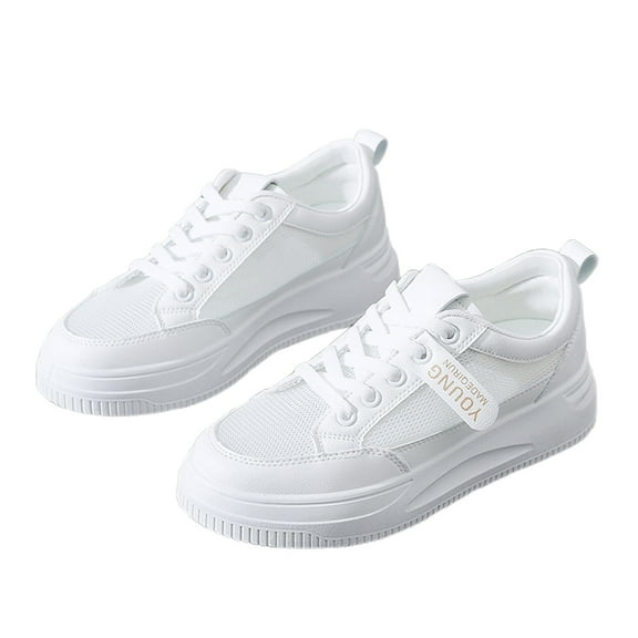 Casual Shoes for Women Shoes Fashion On Platform Sneakers Comfortable Lace Up Flat Shoes For Walking Running Daily Wear