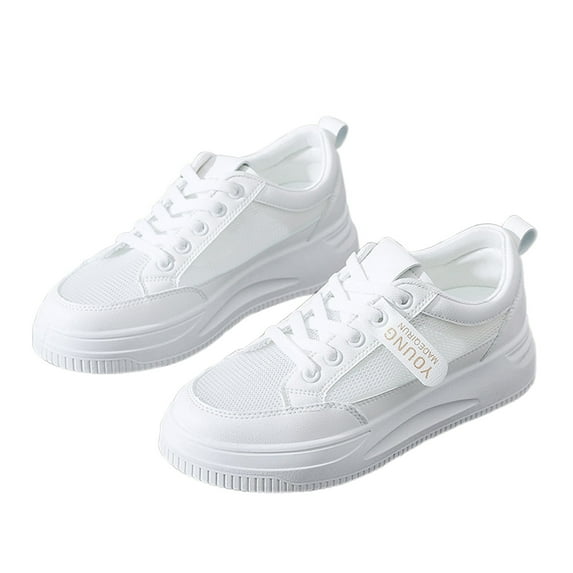 Casual Shoes for Women Shoes Fashion On Platform Sneakers Comfortable Lace Up Flat Shoes For Walking Running Daily Wear