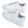 thumbnail image 1 of Casual Shoes for Women Shoes Fashion On Platform Sneakers Comfortable Lace Up Flat Shoes For Walking Running Daily Wear, 1 of 7