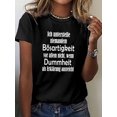 thumbnail image 1 of Casual Short-Sleeve Crew Neck T-Shirt with a Fun German Print, Perfect for Spring And Summer, Designed for Women, 1 of 6