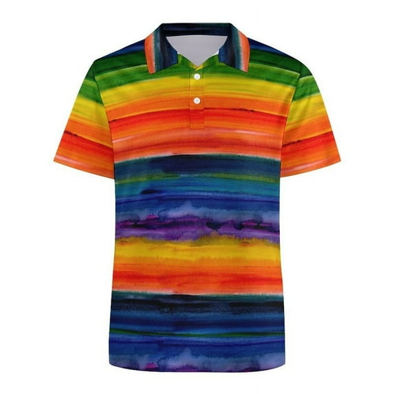 Casual Short Sleeve Polo Shirts For Men 3d Print Hamburg Fruit Pattern Daily Tee Shirt Mens Collared Tennis TShirt Tops