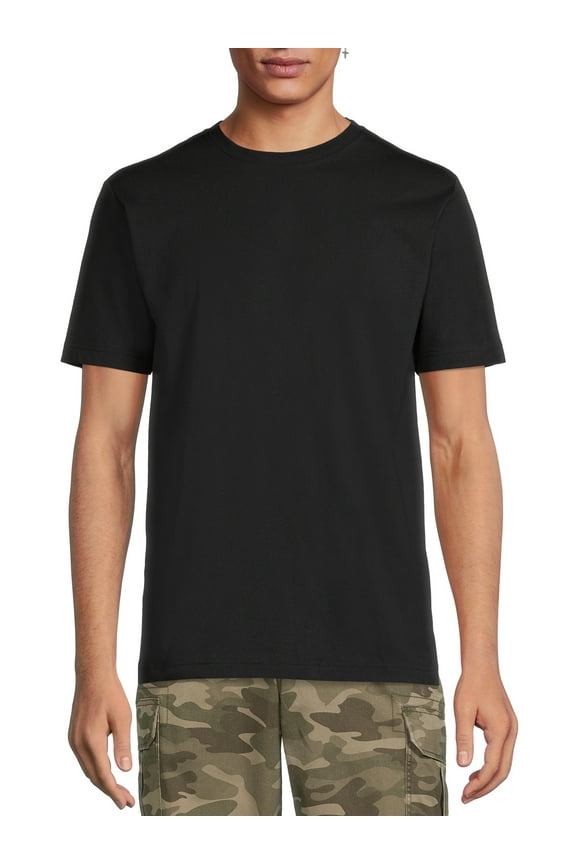 Casual Short Sleeves Solid Print Crewneck, T-Shirt (Men’s)