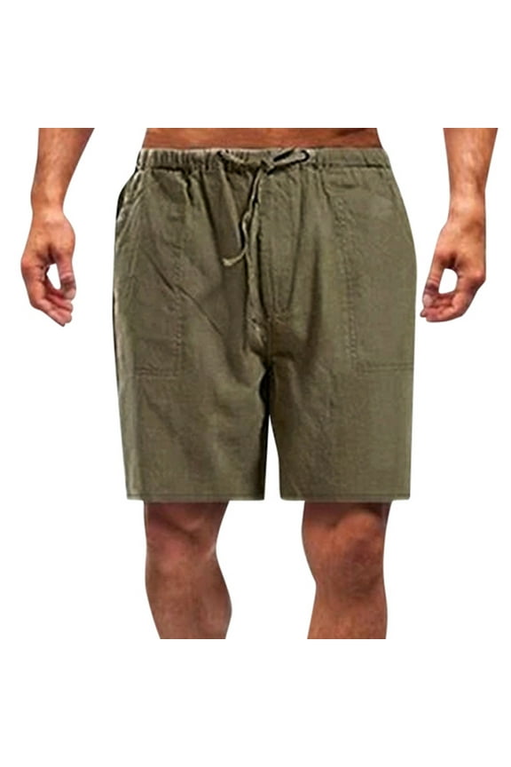 Casual Shorts For Man Elastic Waist Solid Sports Shorts Summer Comfort Dailywear Bottoms