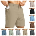 thumbnail image 1 of Casual Shorts for Men 7" Lightweight Breathable Golf Shorts for Men Stretch with Pockets Quick Dry Breathable Work Shorts for Outdoor Activities Khaki XL, 1 of 7