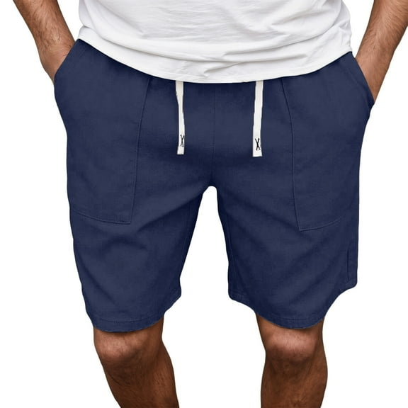 Casual Shorts Men – Drawstring 9 Inch Fit Men's Casual Shorts For Everyday Wear Straight Leg Style For Summer Outings Versatile Plain Design Ideal For T Shirt Pairing Machine And Hand Washable
