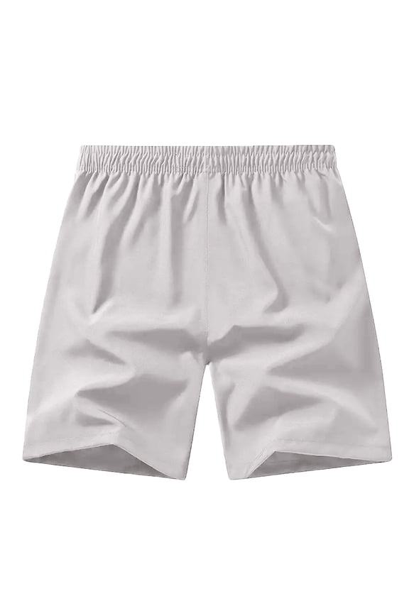 Casual Shorts Men – Quick Dry Elastic Waist Fit Men's Casual Shorts For Everyday Wear Straight Cut Solid Color Design For Spring Summer And Fall Ideal For T Shirt Pairing Easy Care Fabric