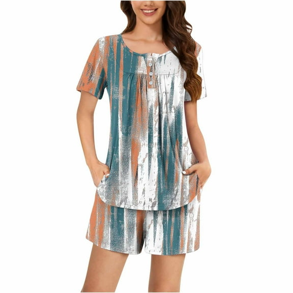 Casual Shorts Sets Women 2 Piece Outfits Plus Size Women Two Piece Outfits Sets Summer Shorts Two Piece Lounge Sets Shorts